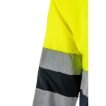 Polo da lavoro a maniche lunghe con bande riflettenti 160 g/m2 Velilla color giallo sesta vista