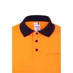 Polo da lavoro a maniche lunghe con bande riflettenti 160 g/m2 Velilla color arancione quinta vista