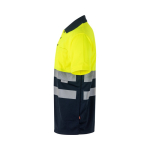 Polo bicolore da lavoro microforata in poliestere 160g/m2 Velilla color giallo terza vista
