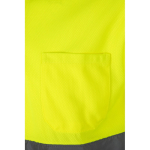 Polo bicolore da lavoro microforata in poliestere 160g/m2 Velilla color giallo settima vista