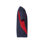 Maglietta tecnica bicolore interamente in poliestere 160 g/m2 Velilla color rosso terza vista