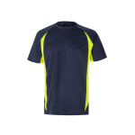 Maglietta tecnica bicolore interamente in poliestere 160 g/m2 Velilla color giallo seconda vista