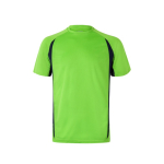 Maglietta tecnica bicolore interamente in poliestere 160 g/m2 Velilla color verde seconda vista