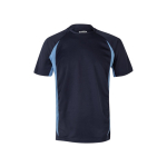 Maglietta tecnica bicolore interamente in poliestere 160 g/m2 Velilla color azzurro terza vista