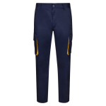 Pantaloni da lavoro multitasche in cotone e poliestere 200g/m2 Velilla color giallo seconda vista