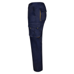 Pantaloni da lavoro multitasche in cotone e poliestere 200g/m2 Velilla color giallo terza vista