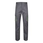 Pantaloni da lavoro multitasche in cotone e poliestere 200g/m2 Velilla color verde seconda vista