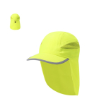 Cappellino fluorescente regolabile e traspirante con aletta posteriore