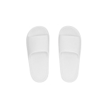Infradito monocolore flessibili con fascia larga sul collo del piede color bianco prima vista