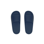 Infradito monocolore flessibili con fascia larga sul collo del piede color blu mare prima vista
