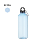 Borraccia in RPET traslucida con moschettone sul tappo 630 ml