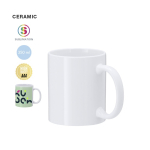 Tazza bianca in ceramica qualità AAA per sublimazione 350ml