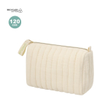 Beauty case chic in cotone riciclato color crema 120 g/m2