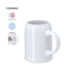 Boccale per birra in ceramica bianca per sublimazione da 500 ml