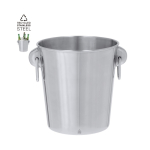 Secchiello per ghiaccio in acciaio inox riciclato con due manici 4l