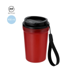 Bicchiere da asporto finitura frosted con tappo ermetico 400ml