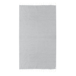 Pareo in cotone riciclato e RPET con frange bianche 180 g/m2 color grigio prima vista