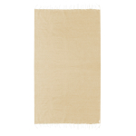 Pareo in cotone riciclato e RPET con frange bianche 180 g/m2 color naturale prima vista
