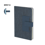 Taccuino in RPET con tasca portatessere A5 fogli a righe