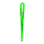Lanyard in poliestere colori fluo con gancio rotante vista area di stampa
