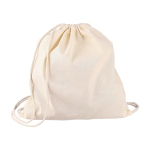 Zaino con coulisse in cotone naturale Oeko-Tex® da 150 g/m2 color cachi prima vista
