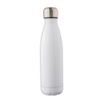 Borraccia in acciaio inox riciclato a doppia parete da 500ml color bianco prima vista