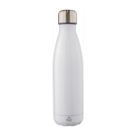 Borraccia in acciaio inox riciclato a doppia parete da 500ml color bianco seconda vista