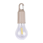 Lampadina in ABS con clip in metallo e batteria ricaricabile prima vista
