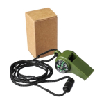 Fischietto con bussola e termometro laterale con cordino da collo terza vista