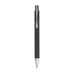 Penna a sfera in cartone riciclato con dettagli cromati inchiostro nero color nero prima vista
