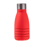 Borraccia pieghevole silicone con tappo in acciaio e moschettone 550ml quarta vista