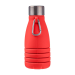 Borraccia pieghevole silicone con tappo in acciaio e moschettone 550ml quinta vista