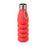 Borraccia pieghevole silicone con tappo in acciaio e moschettone 550ml sesta vista