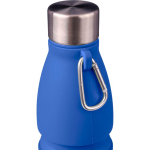 Borraccia pieghevole silicone con tappo in acciaio e moschettone 550ml terza vista