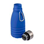 Borraccia pieghevole silicone con tappo in acciaio e moschettone 550ml sesta vista