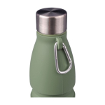 Borraccia pieghevole silicone con tappo in acciaio e moschettone 550ml settima vista