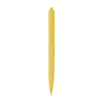 Penna in plastica riciclata monocolore con inchiostro nero color giallo prima vista