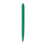 Penna in plastica riciclata monocolore con inchiostro nero color verde prima vista