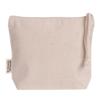 Beauty case promozionale in cotone riciclato con manico in corda color naturale terza vista