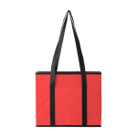 Organizer pieghevole per auto in TNT da 80g/m2 con doppi manici color rosso prima vista