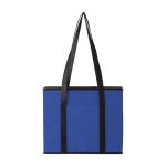 Organizer pieghevole per auto in TNT da 80g/m2 con doppi manici color blu oltremare prima vista