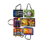 Organizer pieghevole per auto in TNT da 80g/m2 con doppi manici prima vista