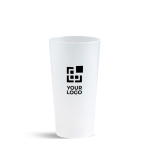 Bicchiere in plastica riutilizzabile prodotto in EU da 400ml vue d'impression
