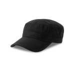 Cappellino in cotone stile militare con chiusura in velcro 215 g/m2 color nero vue 11