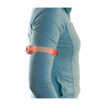 Cinturino da braccio in silicone con 2 LED e fascia elastica in velcro color rosso quarta vista