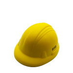 Antistress in PU a forma di elmetto di sicurezza color giallo vista area di stampa
