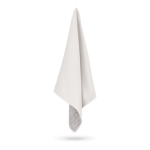 Asciugamano in RPET con tecnologia ad asciugatura rapida 200 g/m² 30x80 cm color bianco/grigio sesta vista