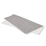 Asciugamano in RPET con tecnologia ad asciugatura rapida 200 g/m² 100x180 cm color bianco/grigio quinta vista
