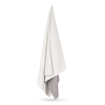 Asciugamano in RPET con tecnologia ad asciugatura rapida 200 g/m² 100x180 cm color bianco/grigio sesta vista