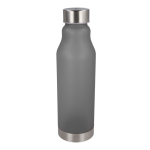 Borraccia riutilizzabile in RPET antigoccia con finitura frosted 600 ml color nero terza vista